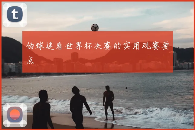 伪球迷看世界杯决赛的实用观赛要点